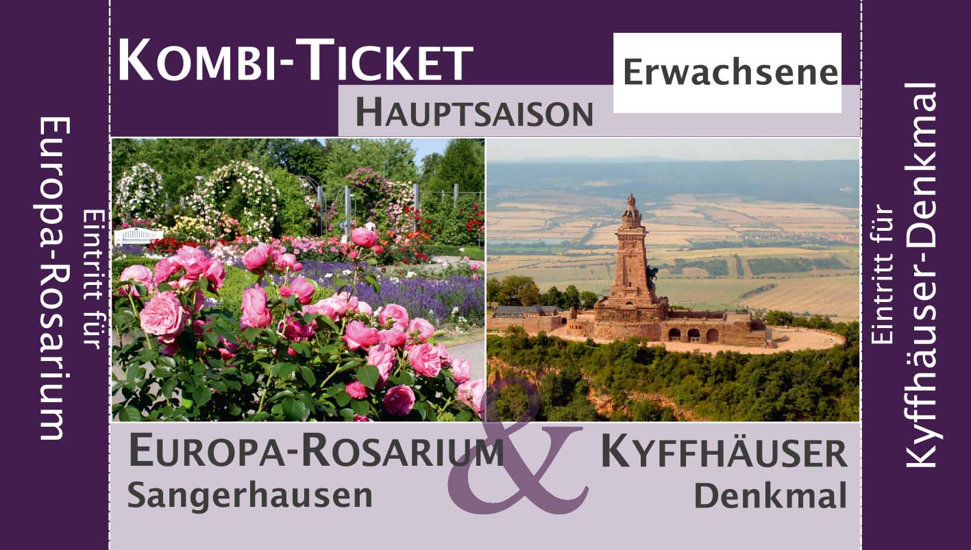 Kombi-Ticket Europa-Rosarium & Kyffhäuser-Denkmal im JUNI - AUGUST
