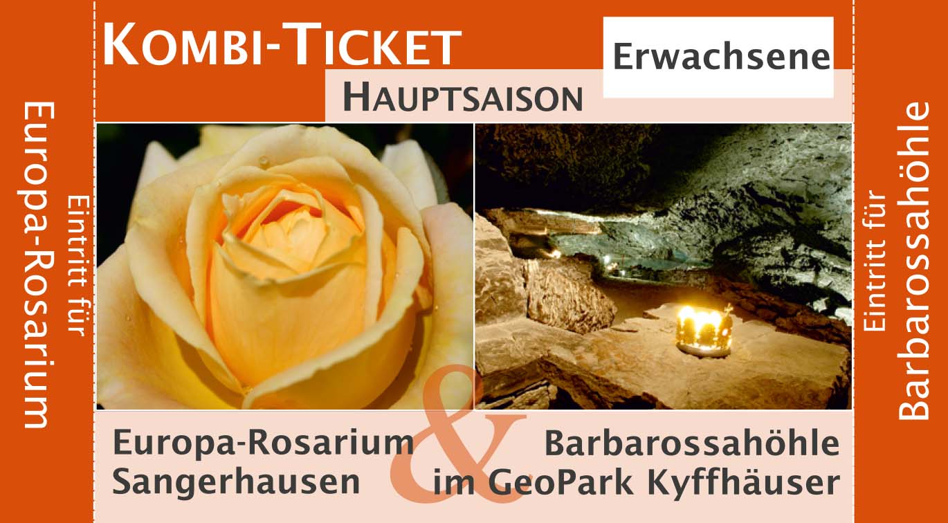Kombi-Ticket Europa-Rosarium & Barbarossahöhle im JUNI - AUGUST